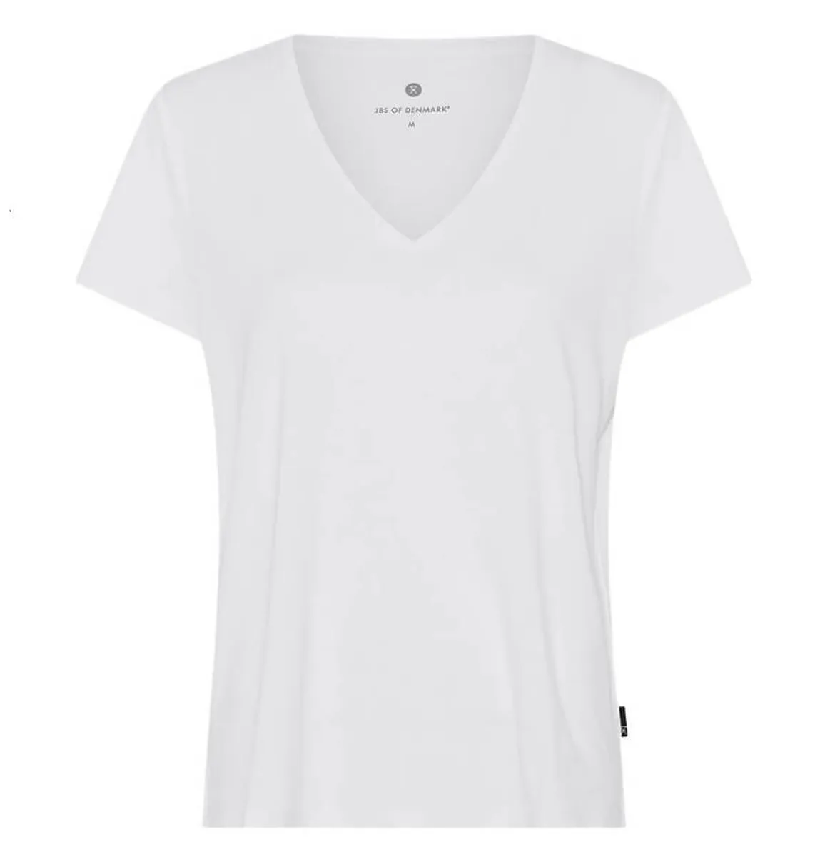 Bambus t-shirt med v-hals, dame, JBS of Denmark, hvid, str. medium