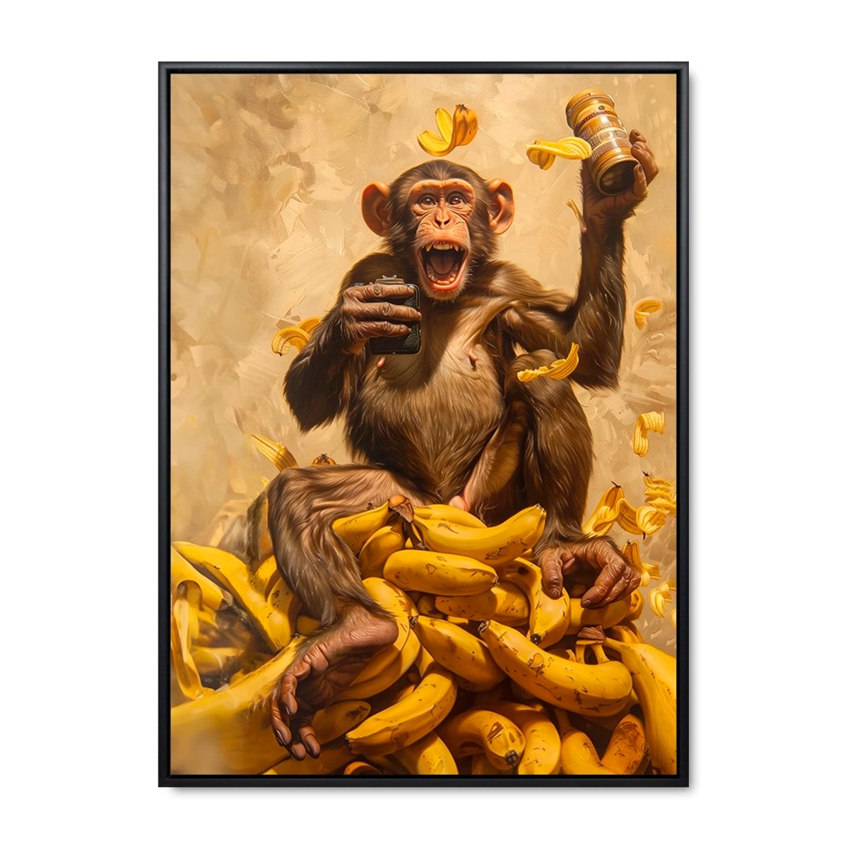 Banana Bonanza - 70x100 cm. - Sort ramme