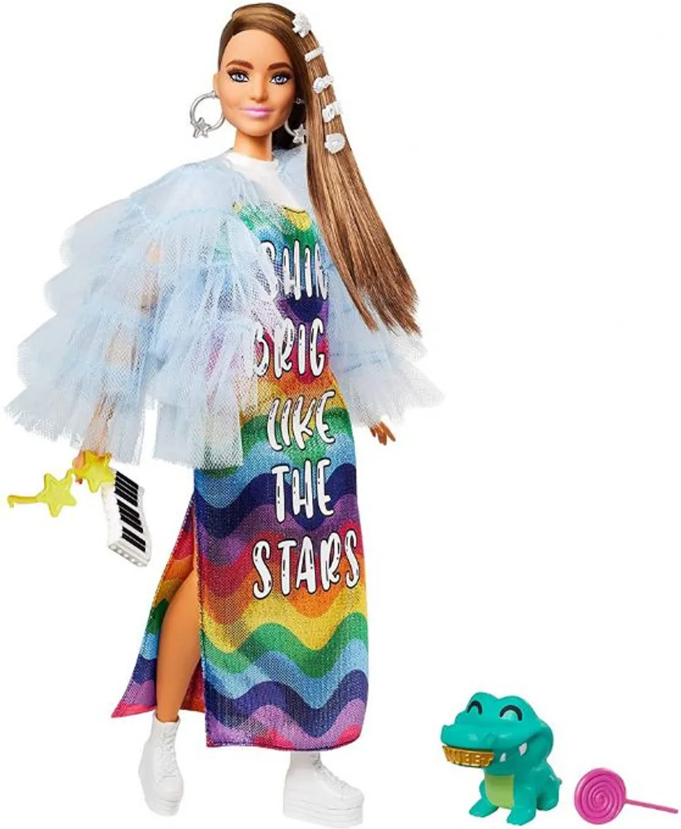 Barbie Ekstra Rainbow Dress Dukke