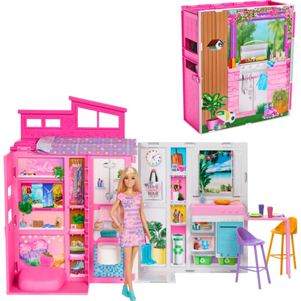 Barbie - Getaway Dukkehus Og Dukke