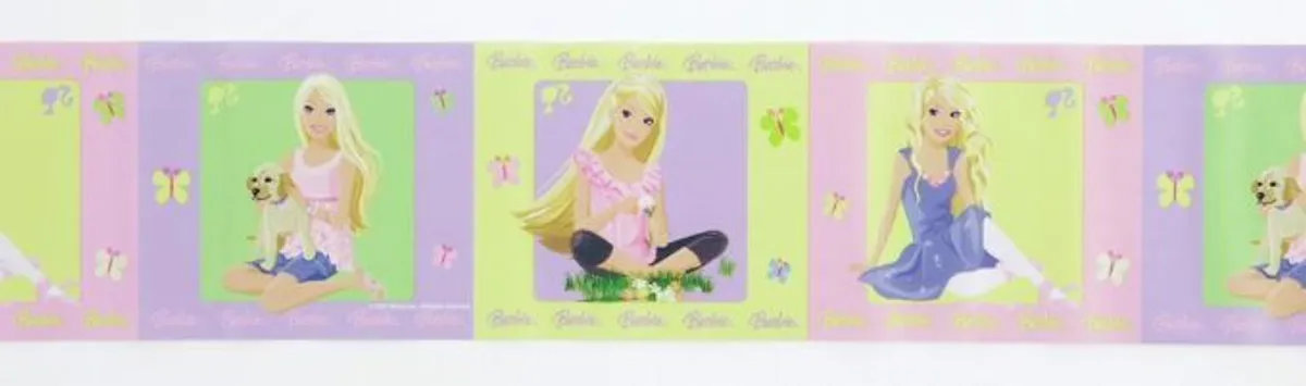 Barbie tapetborter 10,6 cm