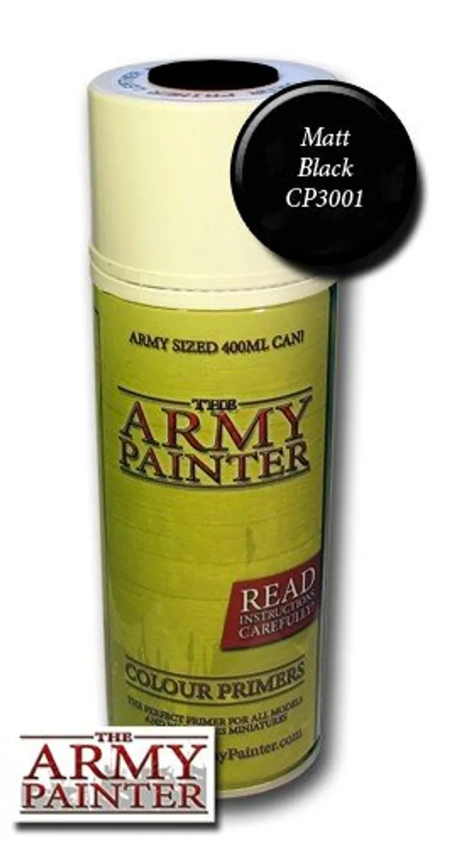 Base Primer (Spray) - Matt Black - CP3001 (The Army Painter)