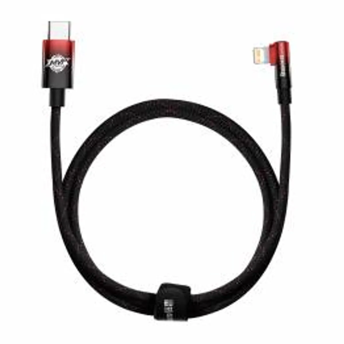 Baseus MVP hårdført USB-C til Lightning kabel m vinkel - 1m - Rød