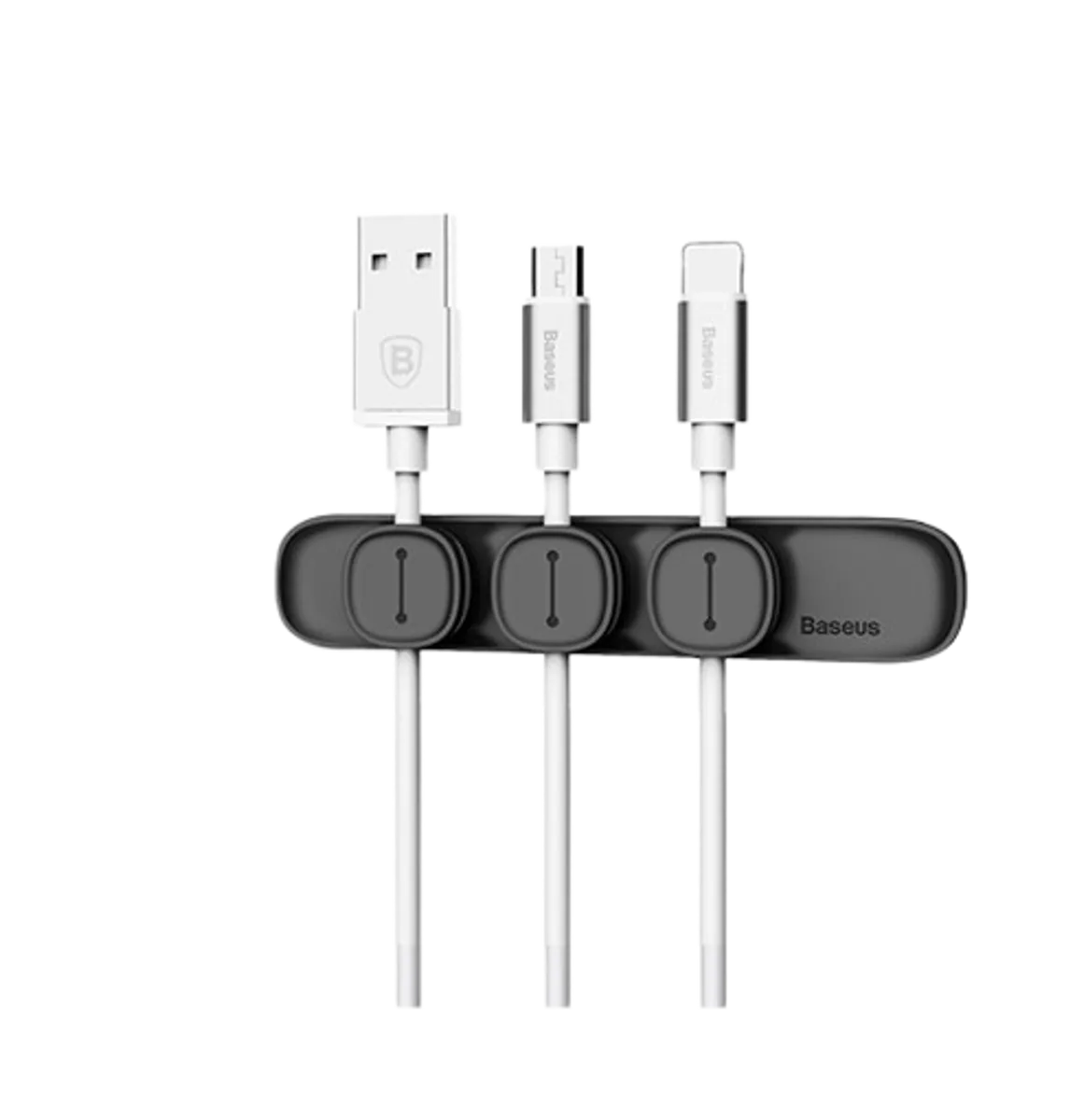 BASEUS&trade; | Magnetisk Kabelholder til skrivebordet - Sort