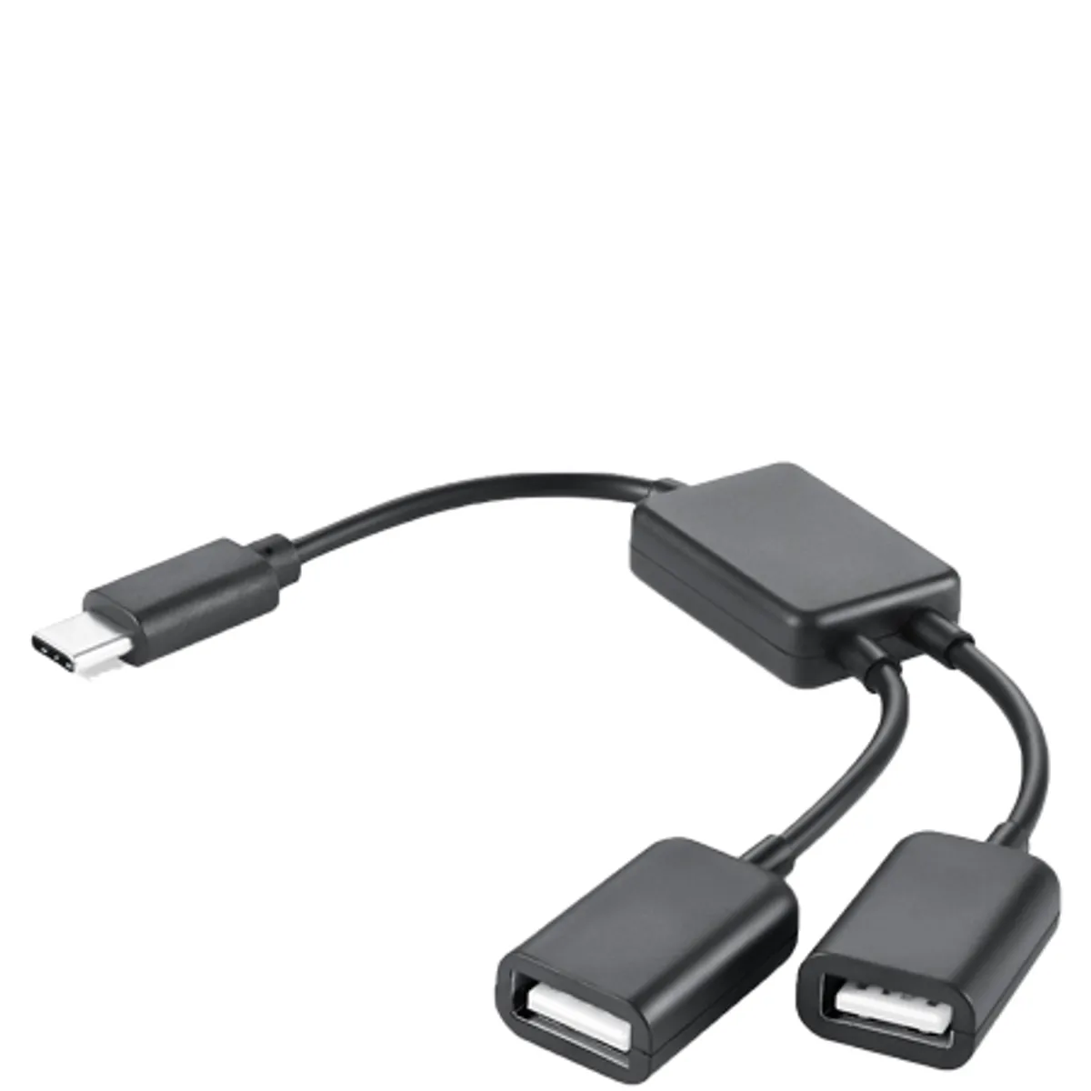 BasicPlus USB-C (han) til Duo USB-A 2.0 (hun)