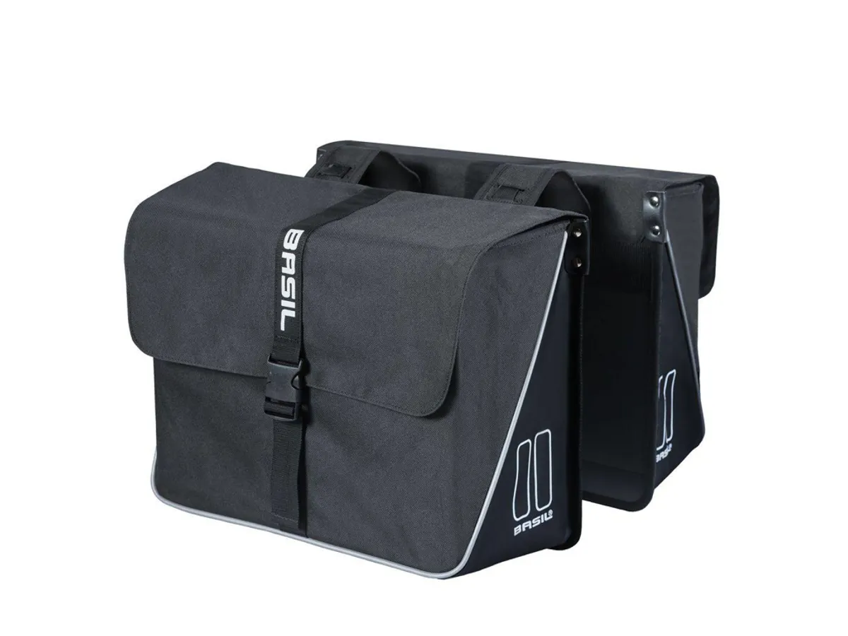 Basil Forte Double Bag - Cykeltasker til bag - 35 liter - Black