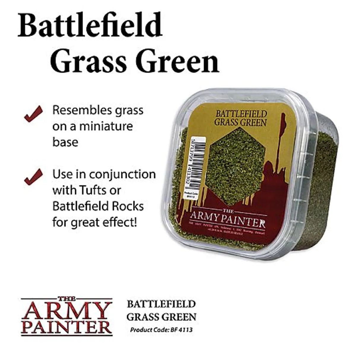 Basing - Army Painter - Battlefield Green Grass - BF4113