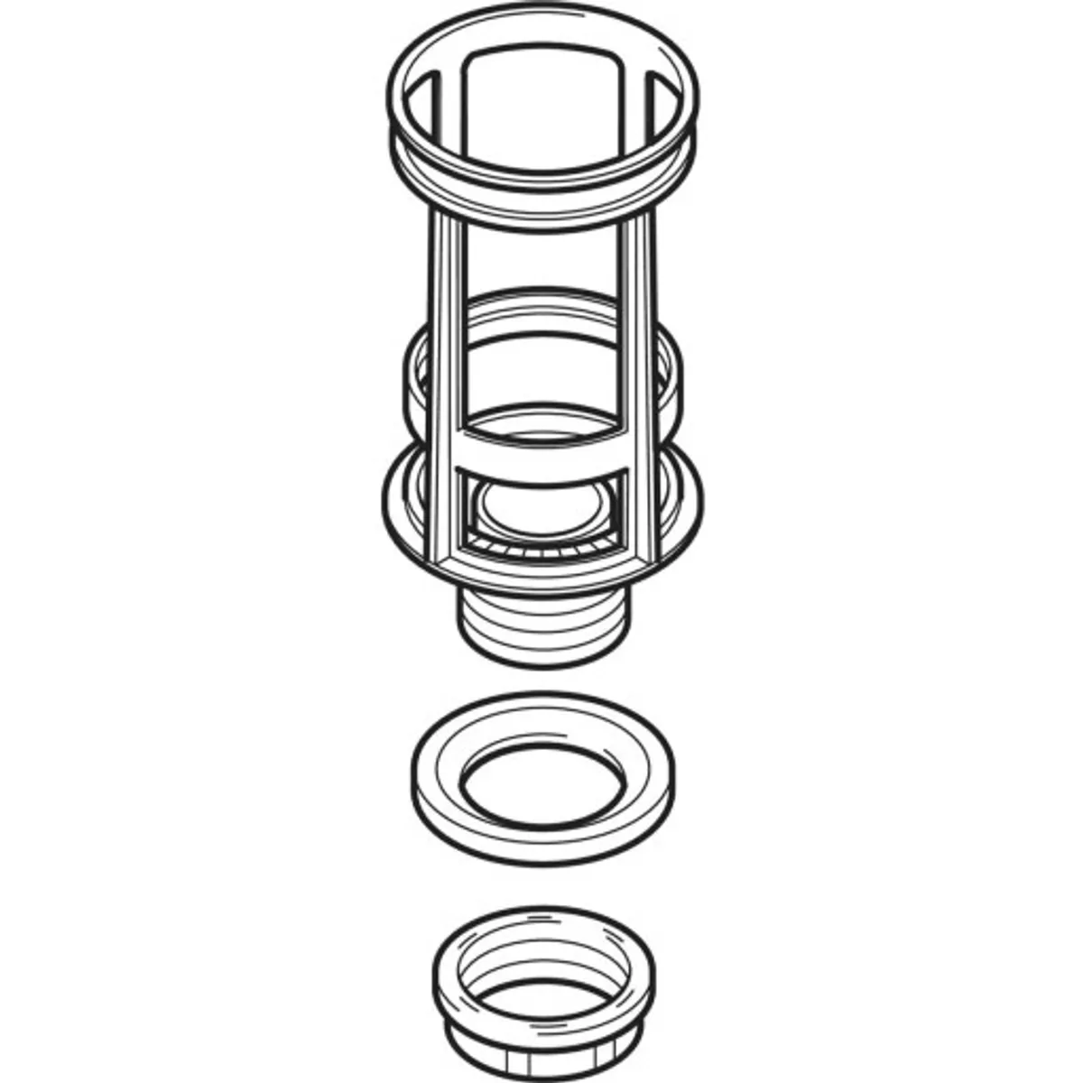 Bassin, til Geberit synlig cisterne AP128, skyl-stop-skylning