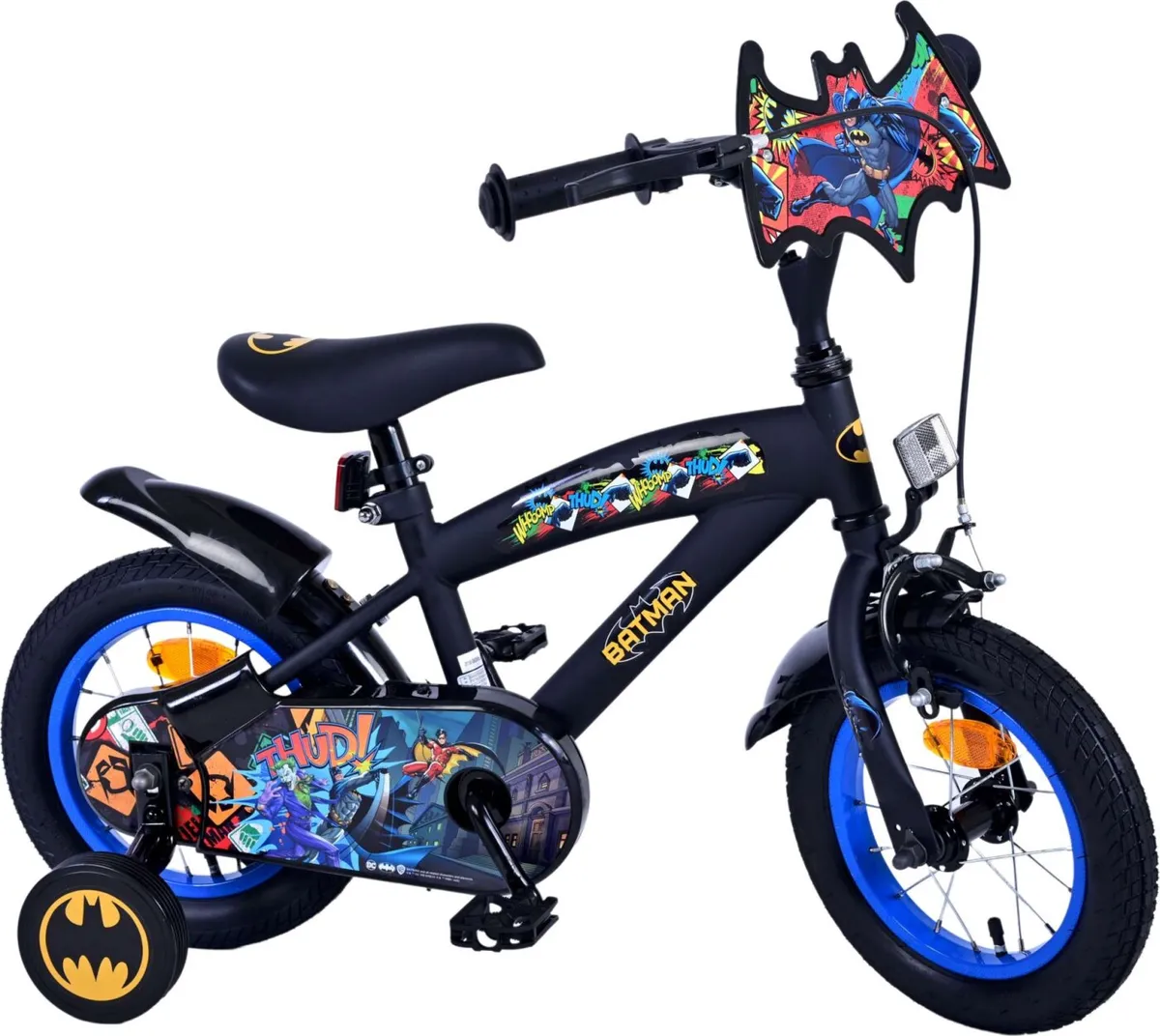 Batman - Børnecykel Med Støttehjul - 12'' - Volare