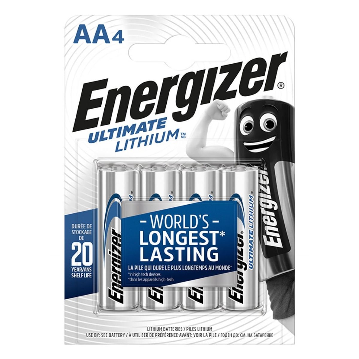 Batteri Energizer Lithium AA L91 Langtidsholdbar.