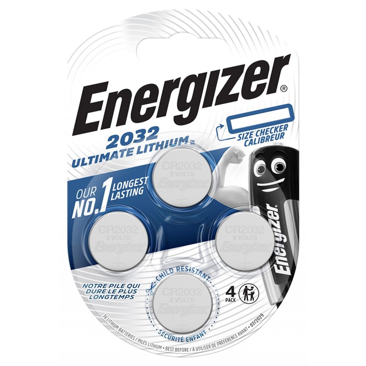 Batteri Energizer Ultimate Lithium CR2032 Langtidsholdbar.