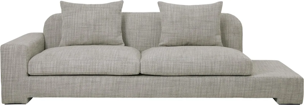 Bay, Sofa, lys grå, H70x97x250 cm, stof