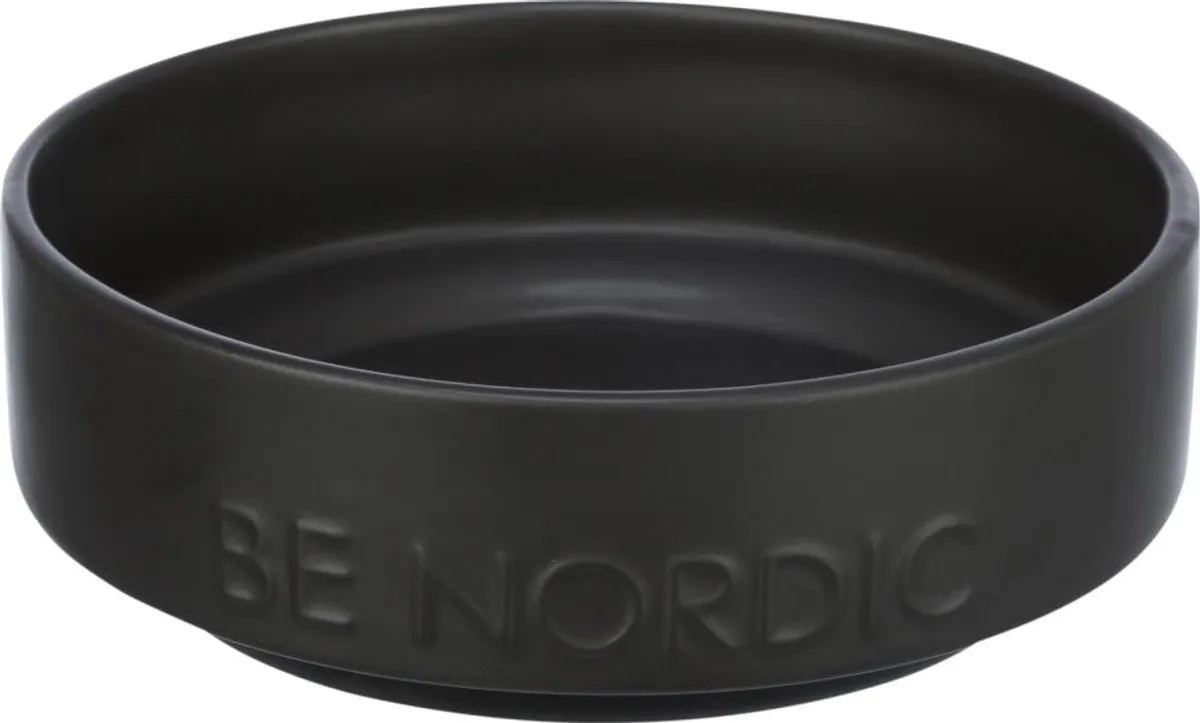 BE NORDIC - Skål i Keramik,Sort med Gummikant - 0,5l el. 1,2l - 1200ml