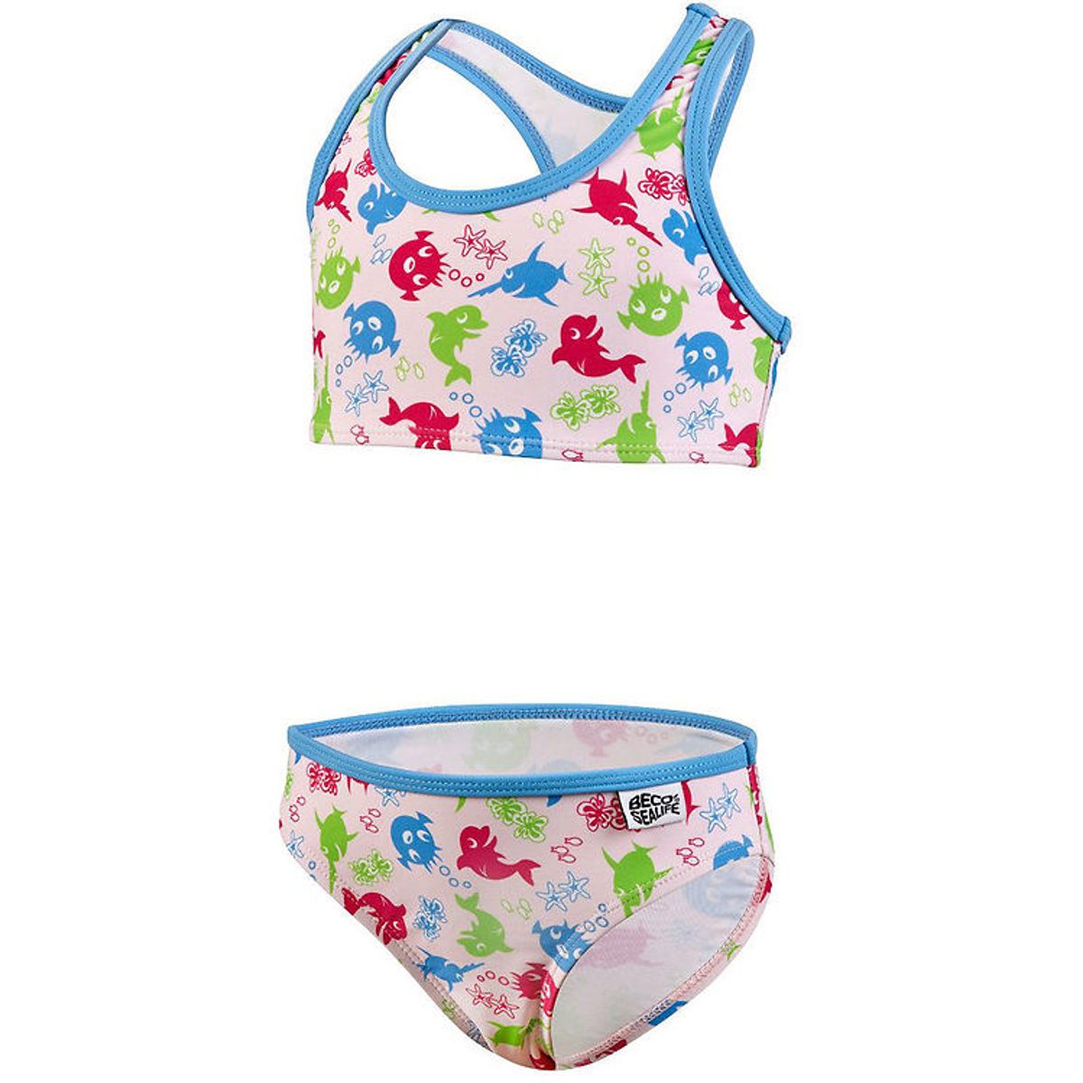 BECO Bikini - Sealife - UV50+ - Rosa/Multifarvet