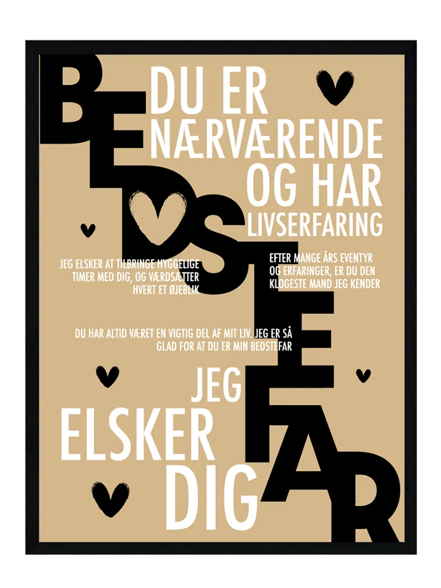 Bedstefar plakat - Personlig plakat