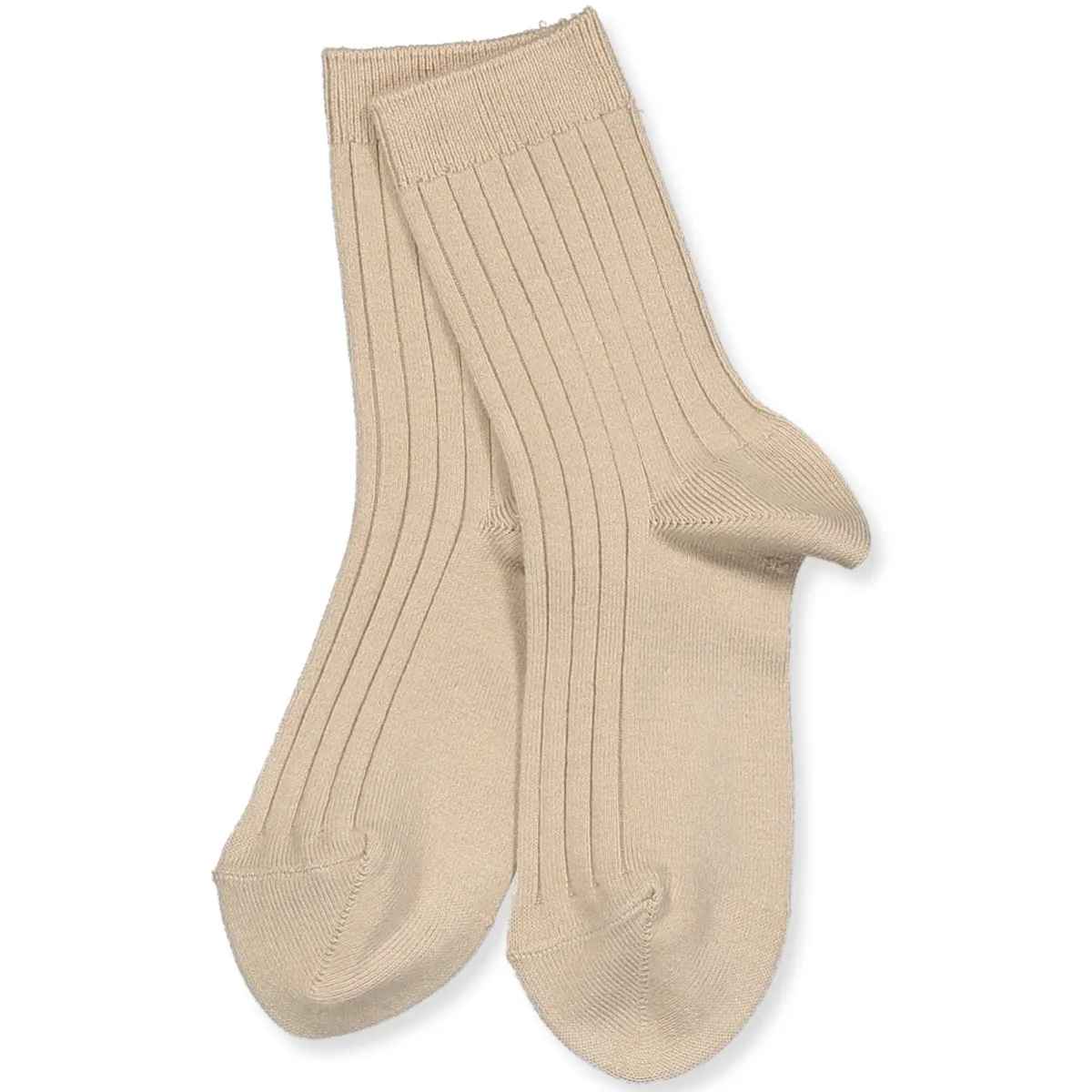 Beige rib strømper (36-39 (10))