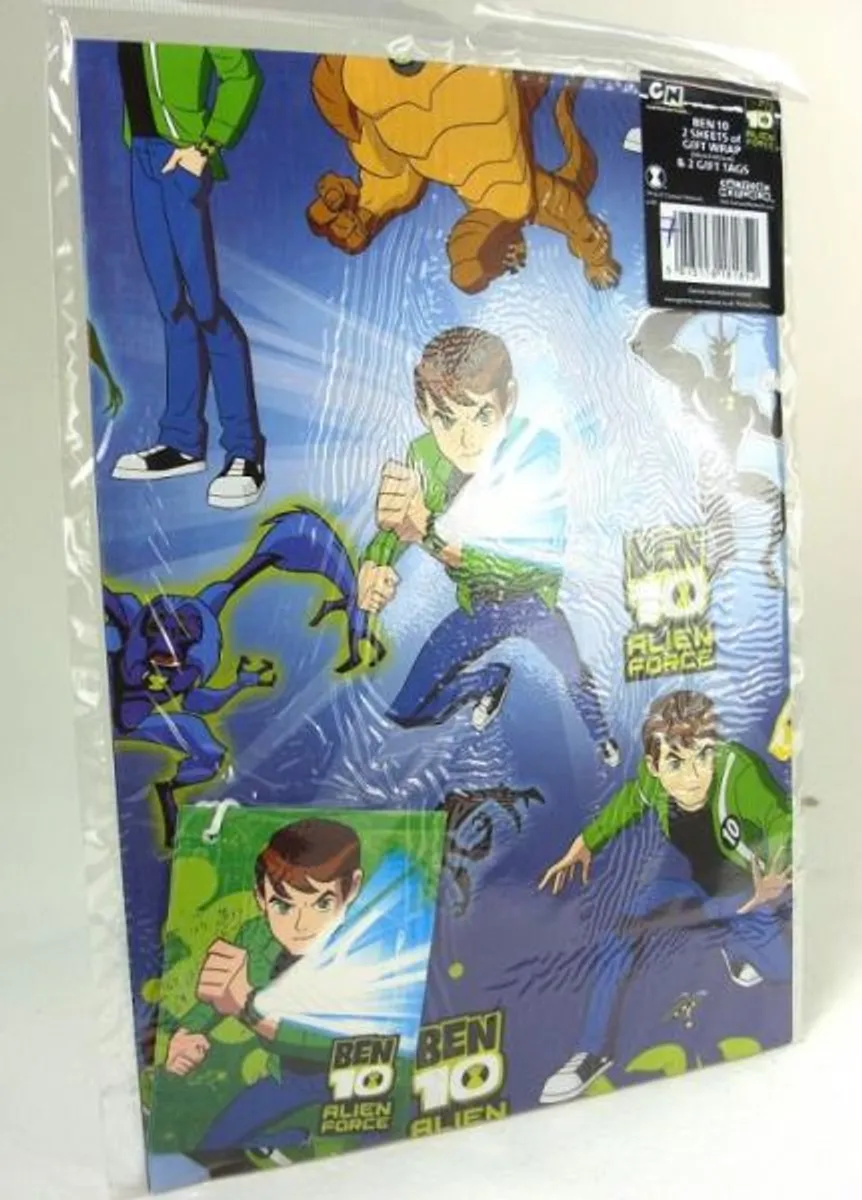 Ben 10 Alien Force - Gift Wrapping Paper with Gift Tags - Gave Papir