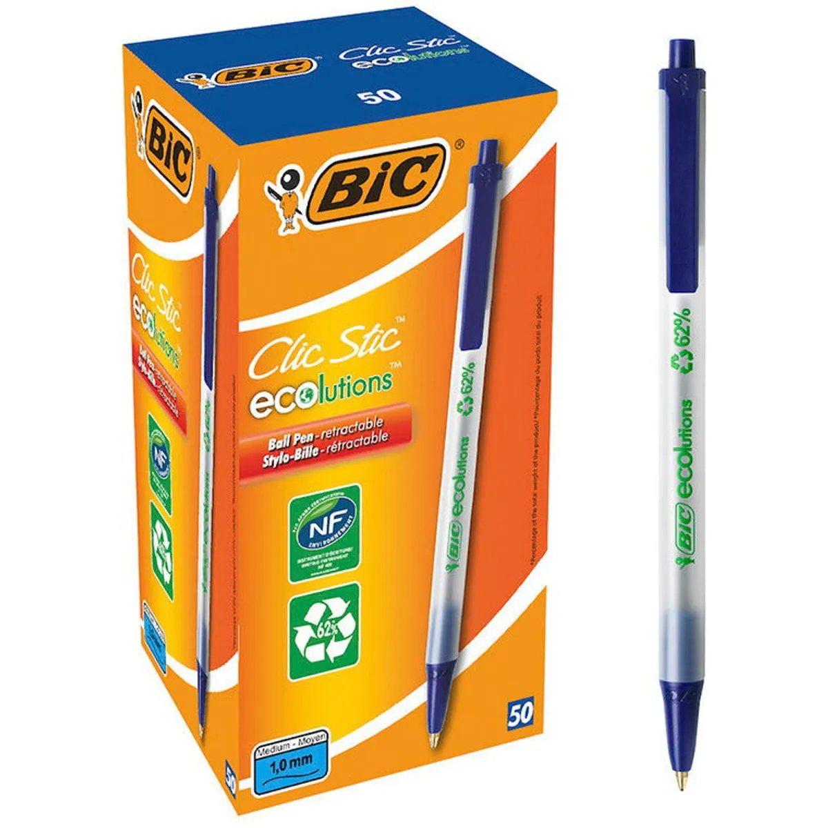 BIC ClicStic ECOlutions kuglepen 0,32mm blå