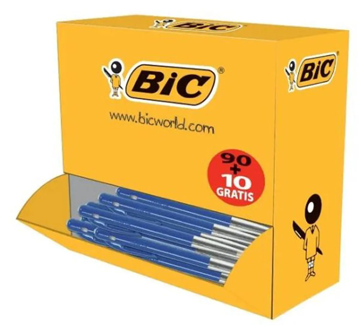 Bic kuglepen M10 clic blå 100 stk.