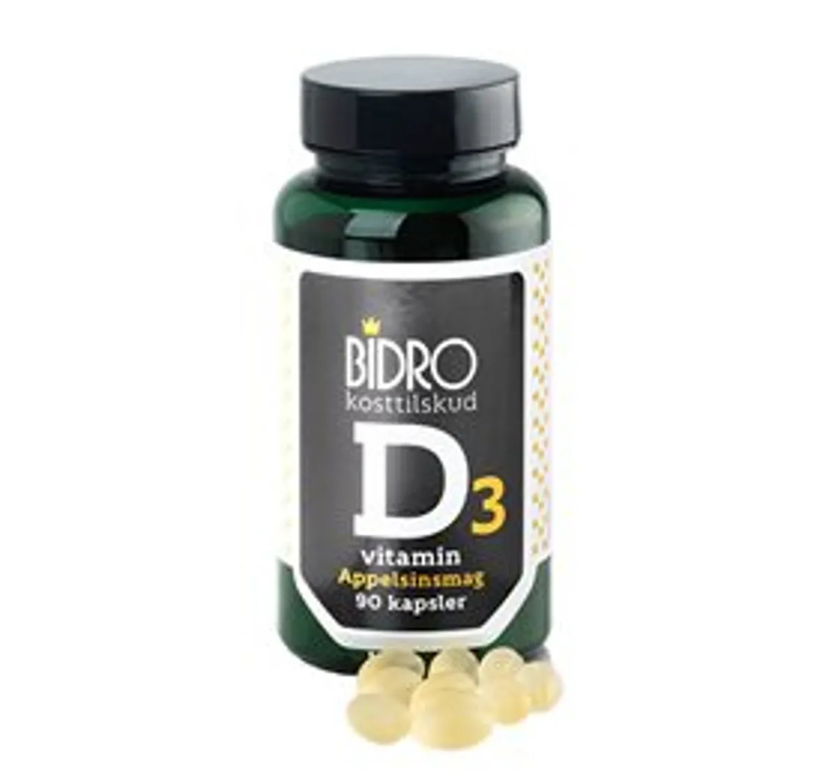 Bidro D-vitamin 38 ug m.appelsinsmag &bull; 90 kap.