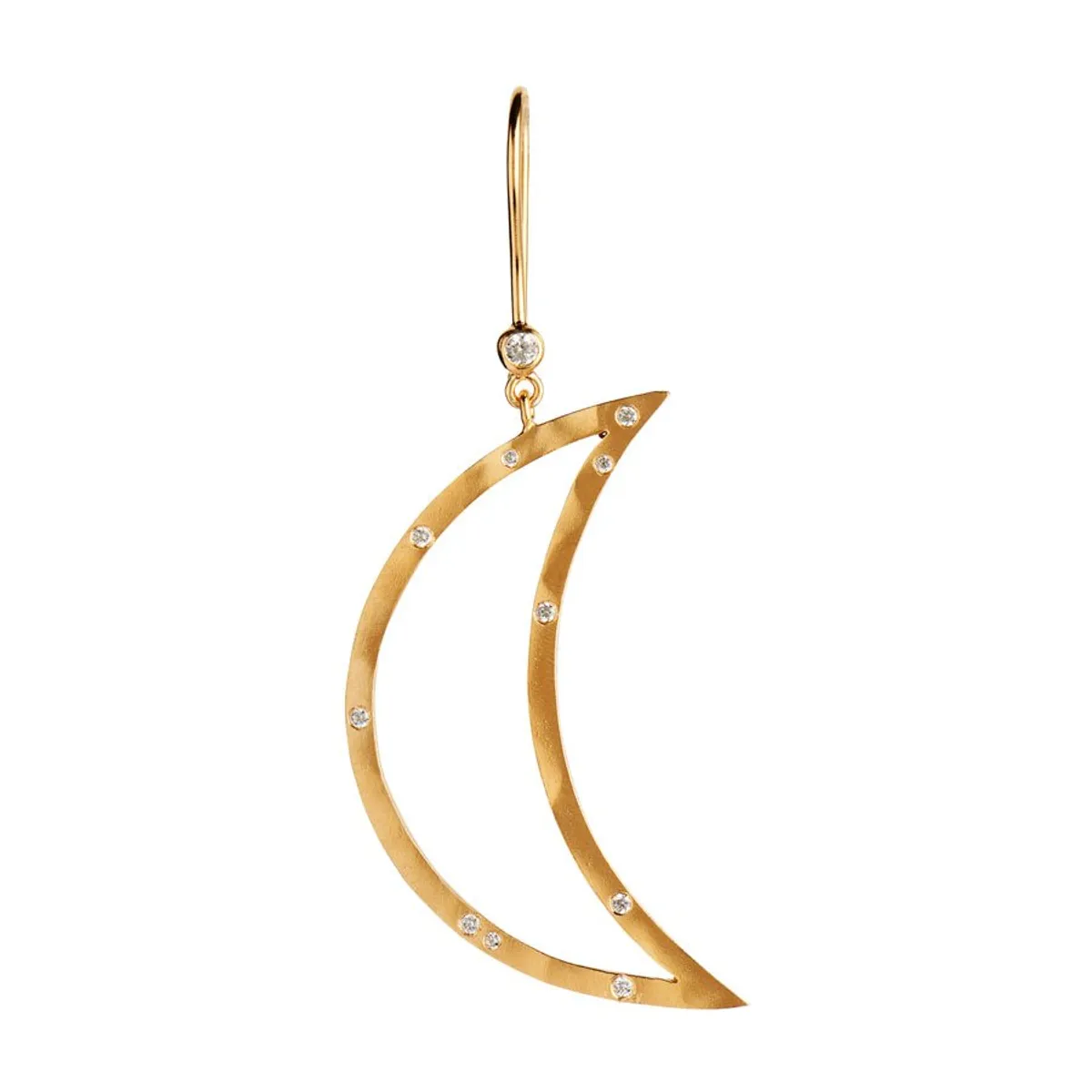 Big Bella Moon w. Stones Earring