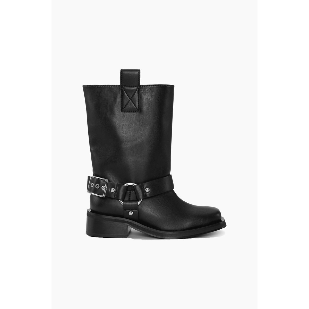 Biker Tubular Mid Shaft Boot S2275 - Black - GANNI - Sort 37