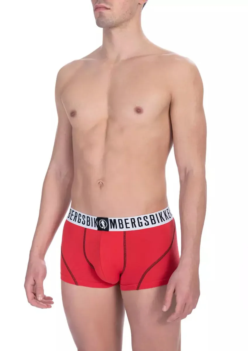 Bikkembergs Red Cotton Herre Trunk Underwear