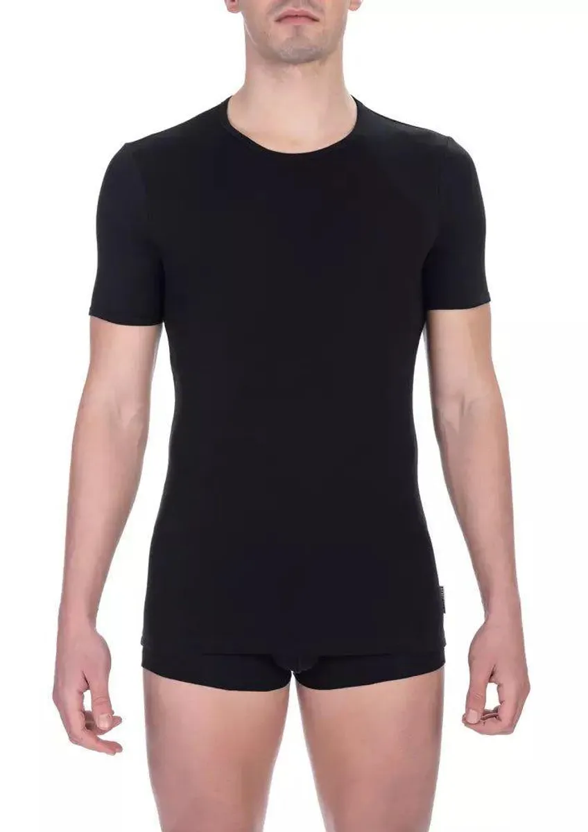 Bikkembergs Sleek Crew Neck Dual-Pack T-Shirts in Black