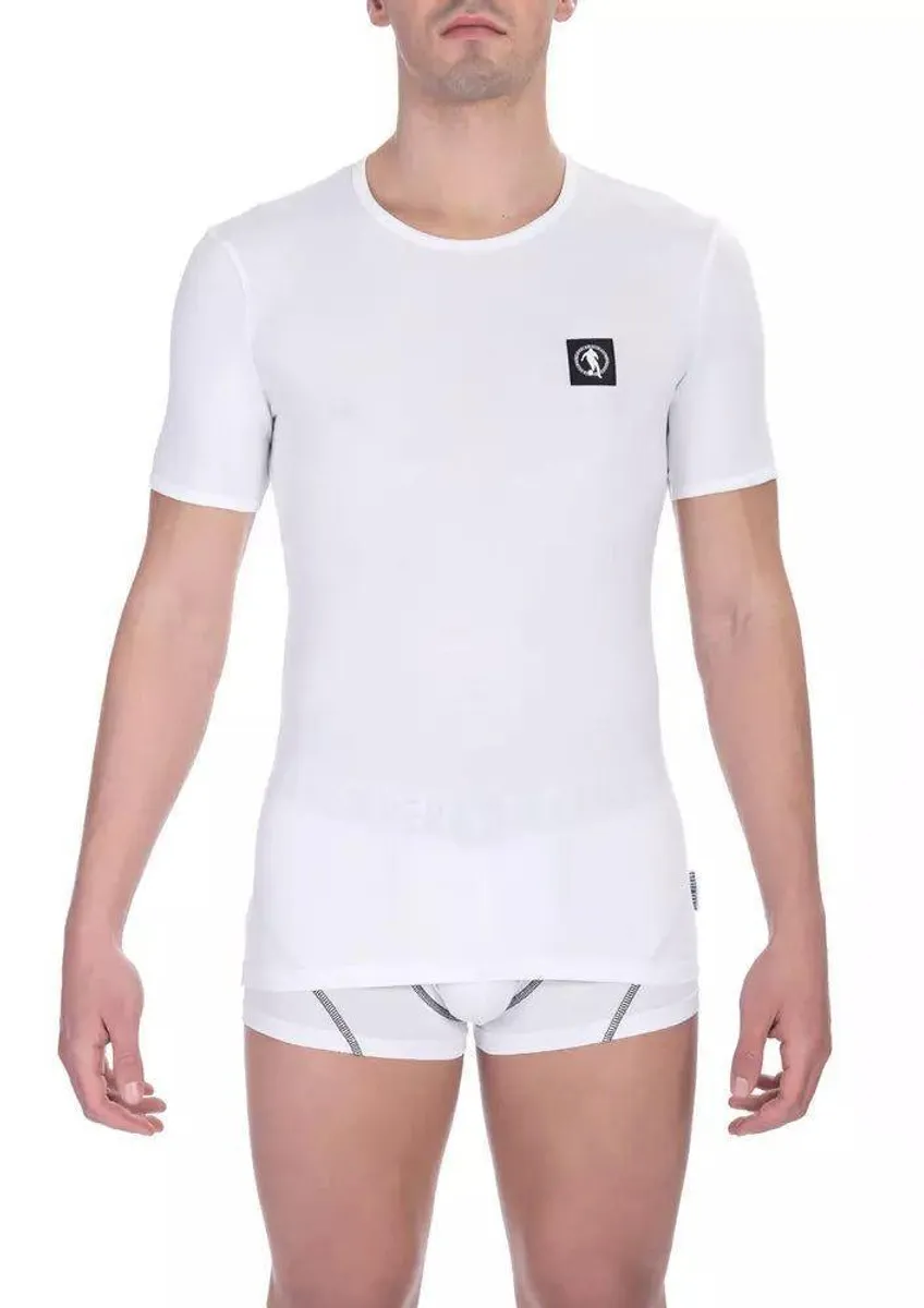 Bikkembergs White Cotton Herre T-Shirt