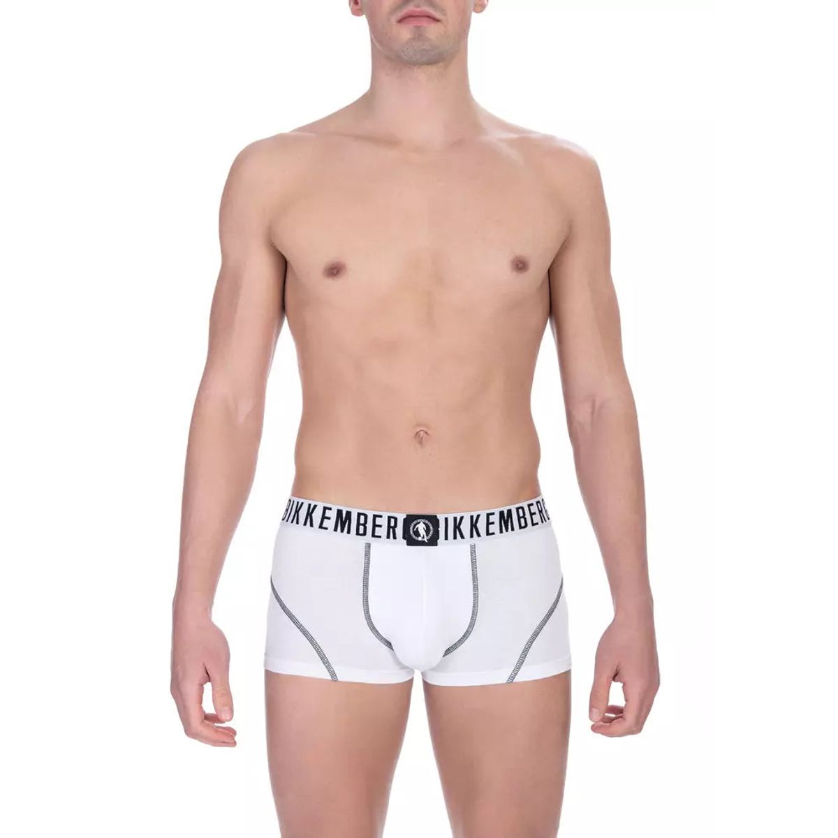 Bikkembergs White Cotton Herre Trunk Underwear