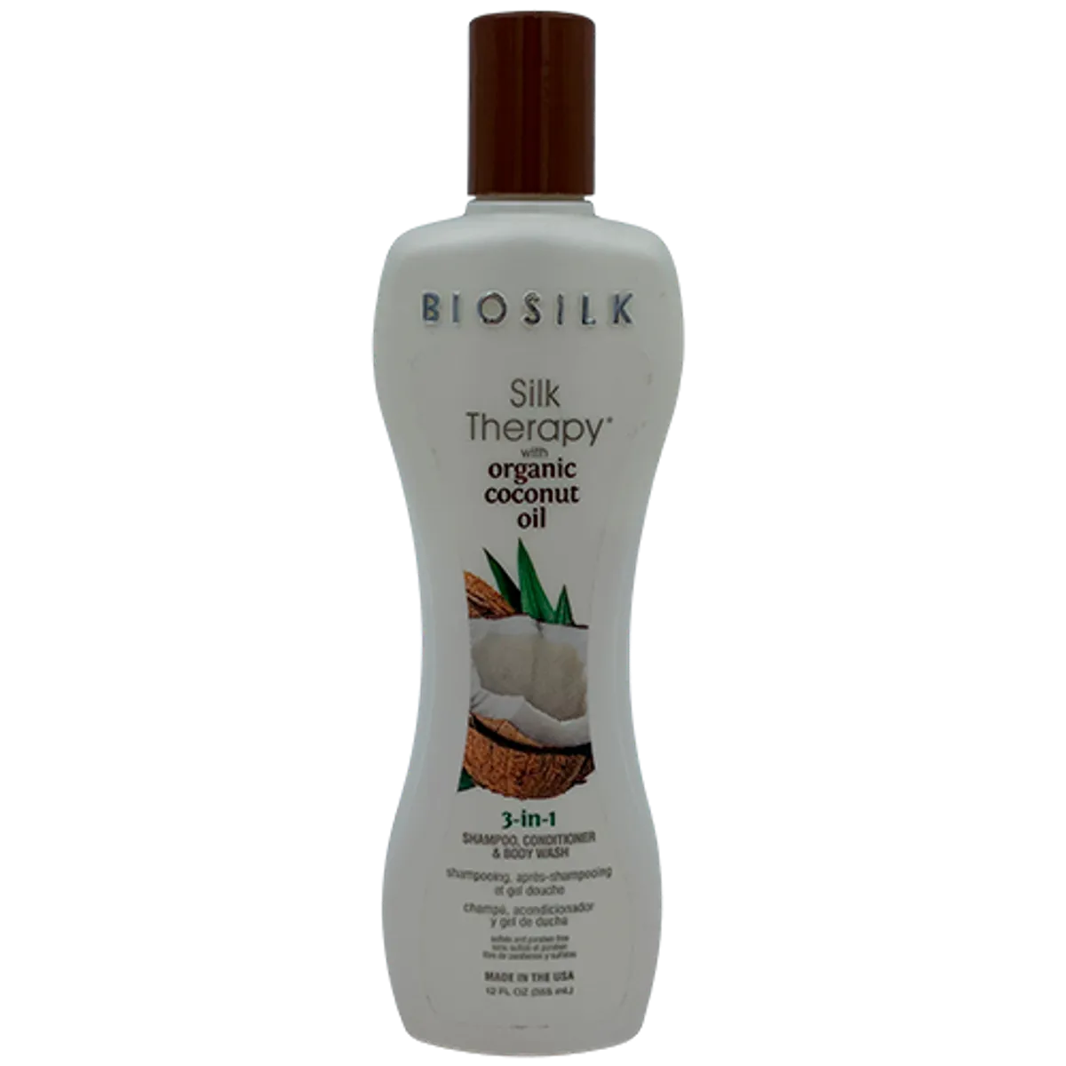 Biosilk Organic Coconut Oil 3-In-1 Shampoo 355 ml.