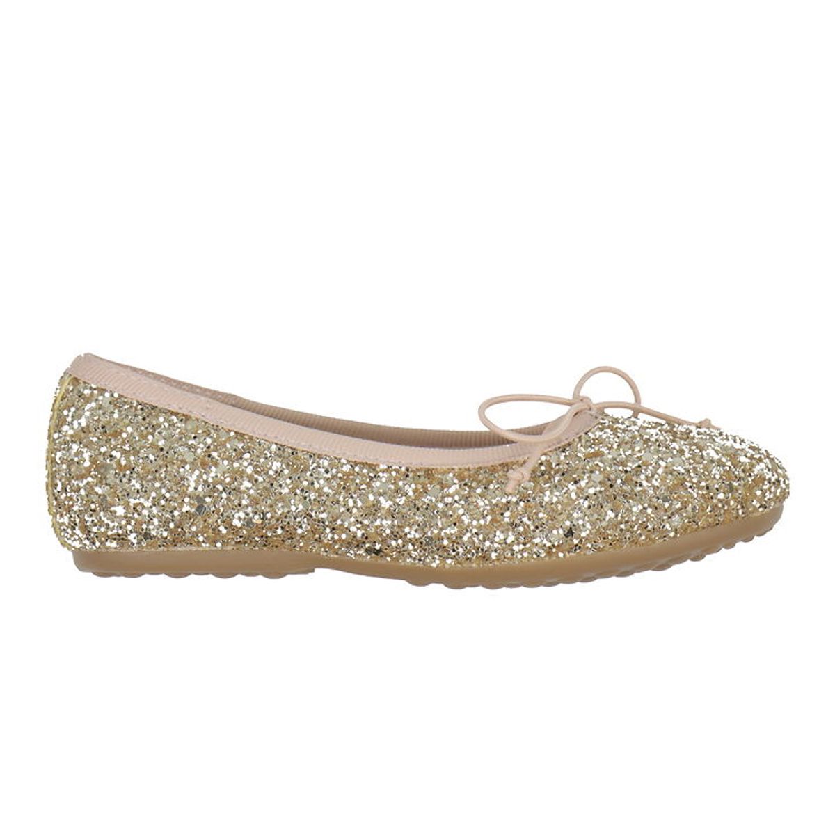 Bisgaard Ballerina Hjemmesko - Lucy - Gold Glitter