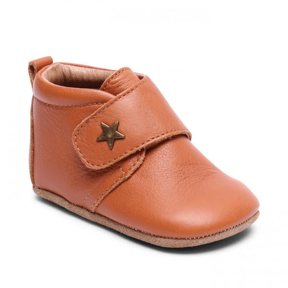 Bisgaard - Hjemmesko Velcro Star - Cognac - 19