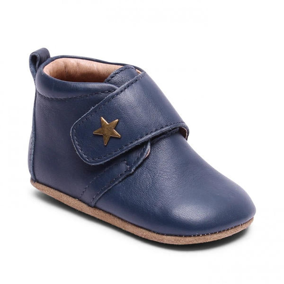 Bisgaard - Hjemmesko Velcro Star - Navy - 24