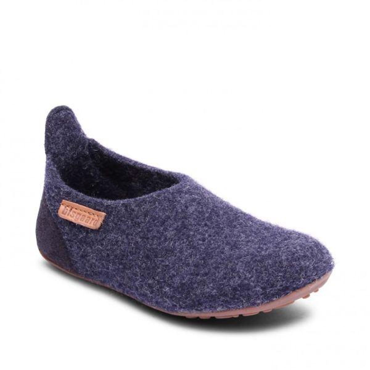 Bisgaard - Uldhjemmesko Wool Basic - Blue - 26