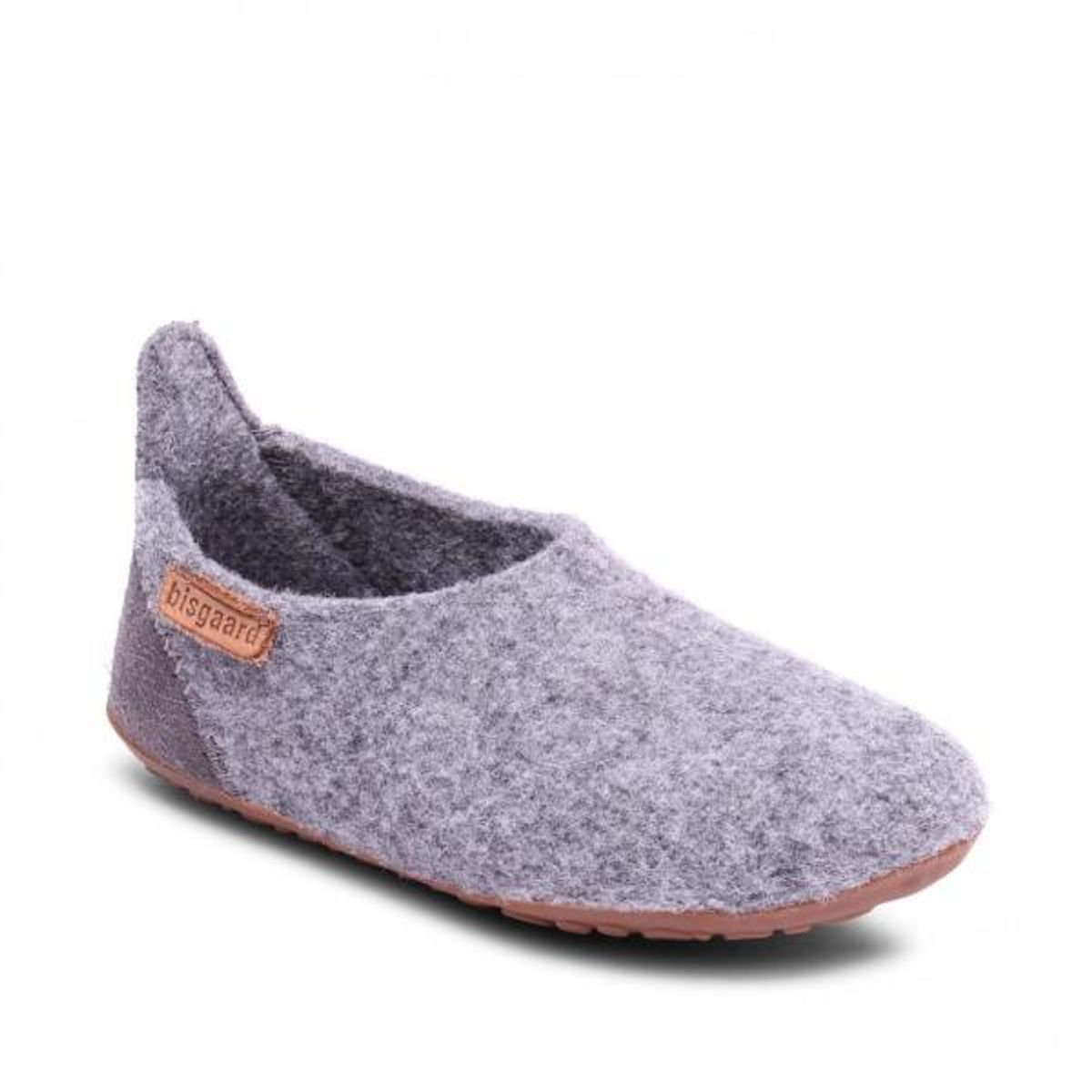 Bisgaard - Uldhjemmesko Wool Basic - Grey - 28