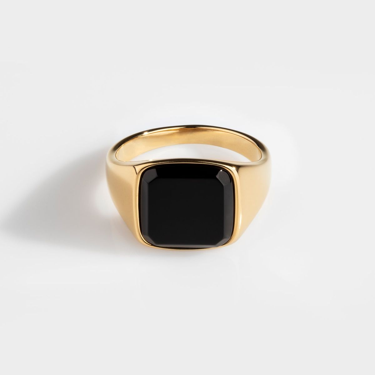 Black Onyx Signature - Guldtonet ring - Str. 12 - Herre - Northern Legacy