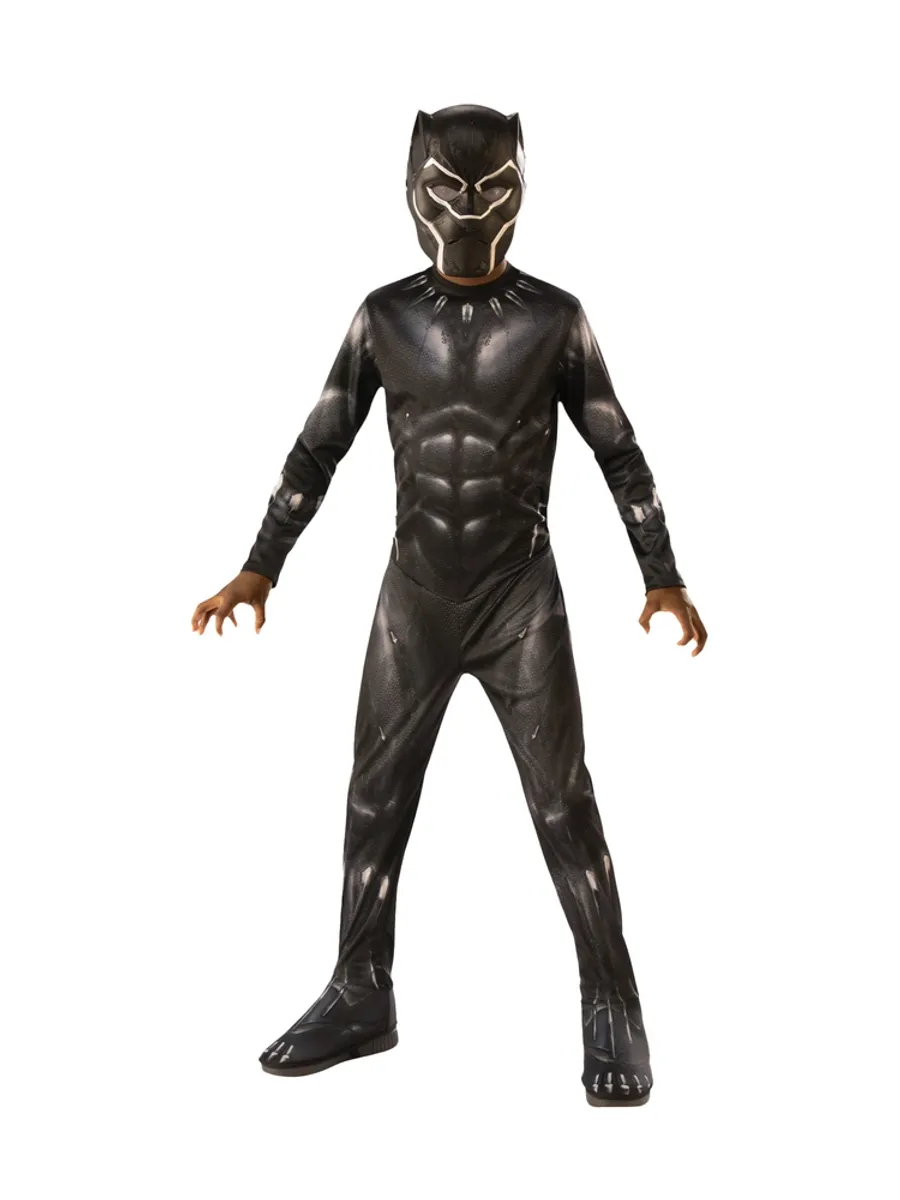 Black Panther Classic kostume med maske str. 8-10 år