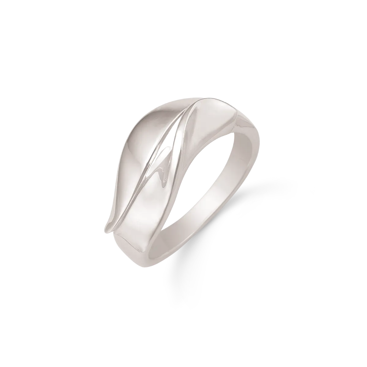 Blad Rhodineret Sølv Ring fra Støvring Design 12254009