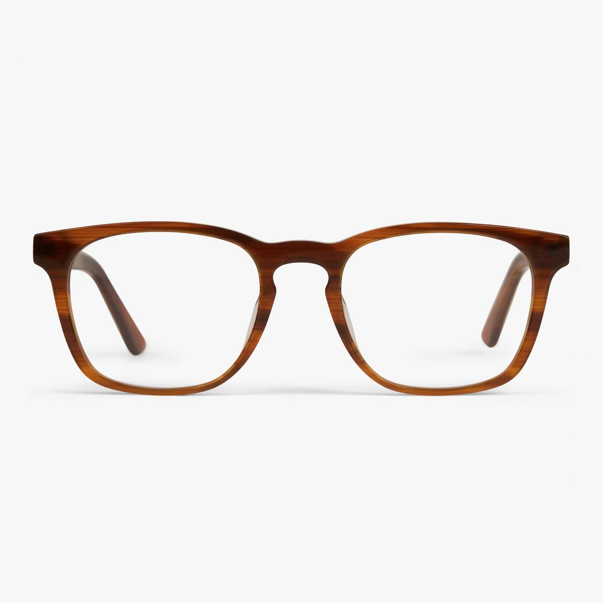 Blue light briller +0 -Women's Bornholm Shiny Walnut - Luxreaders