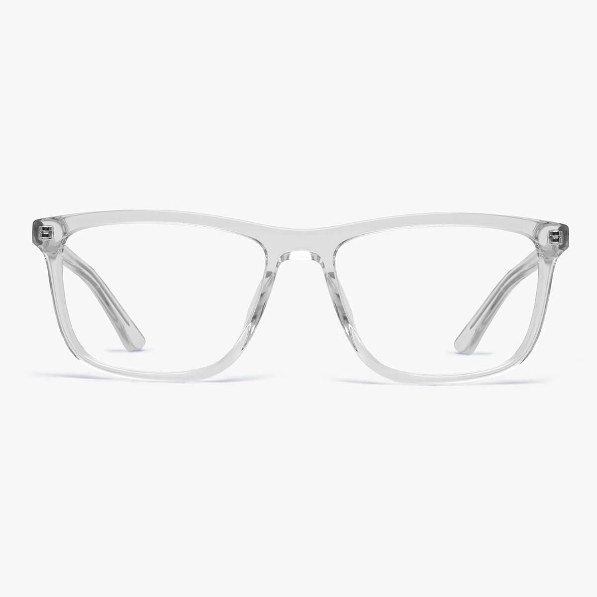 Blue light briller +1 -Women's Oslo Crystal White - Luxreaders