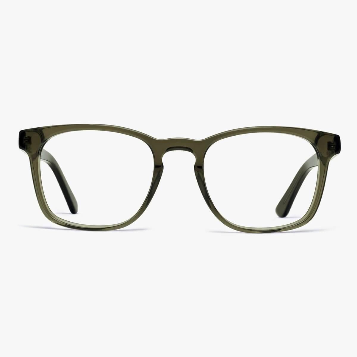 Blue light briller +3 -Men's Bornholm Shiny Olive - Luxreaders