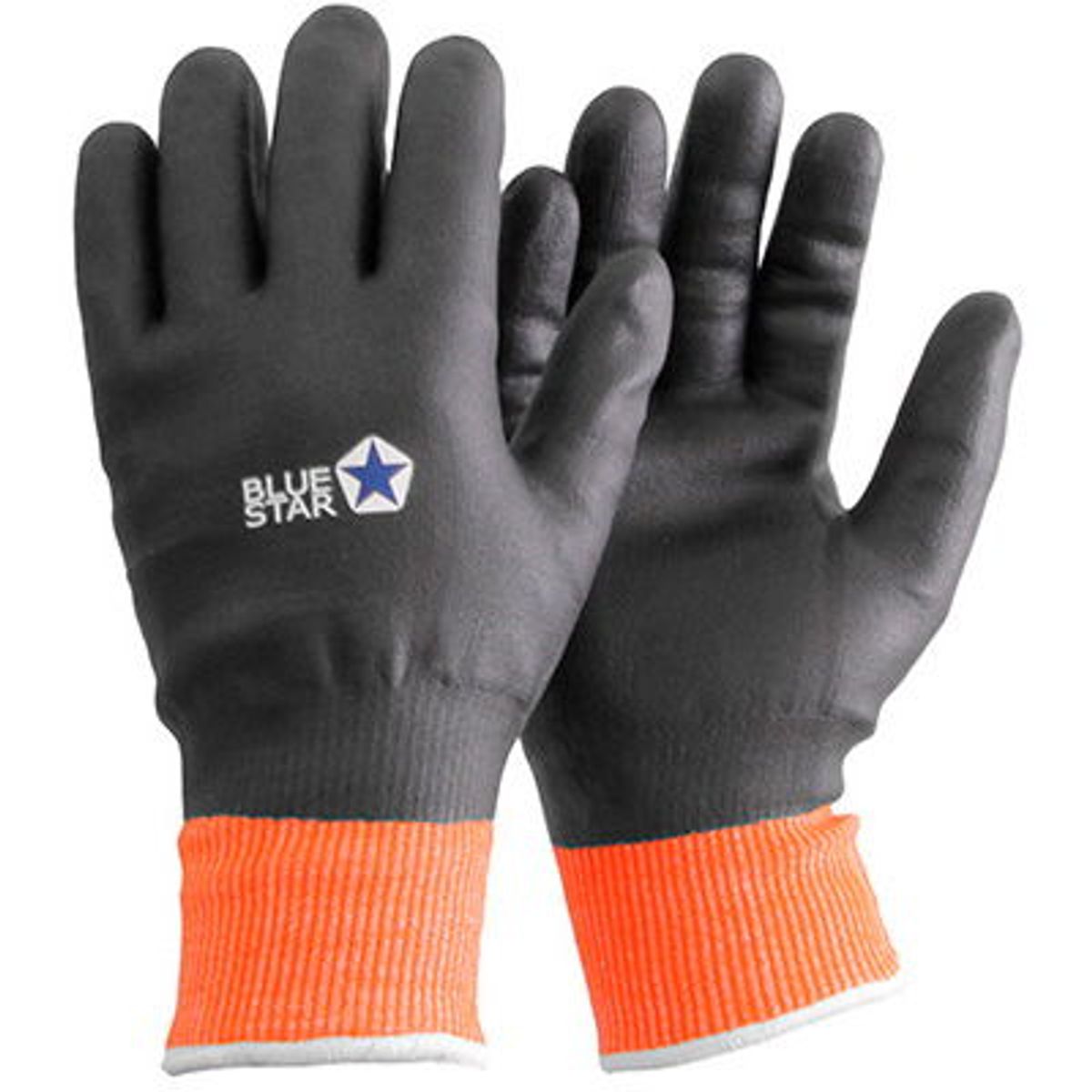 BlueStar Arctic kuldebeskyttende handsker STR. 9 sort/orange