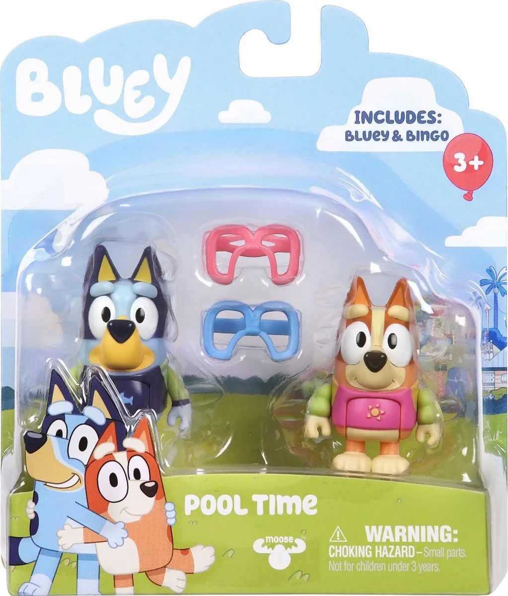 Bluey Figurer - Bluey Og Bingo - Pool Time