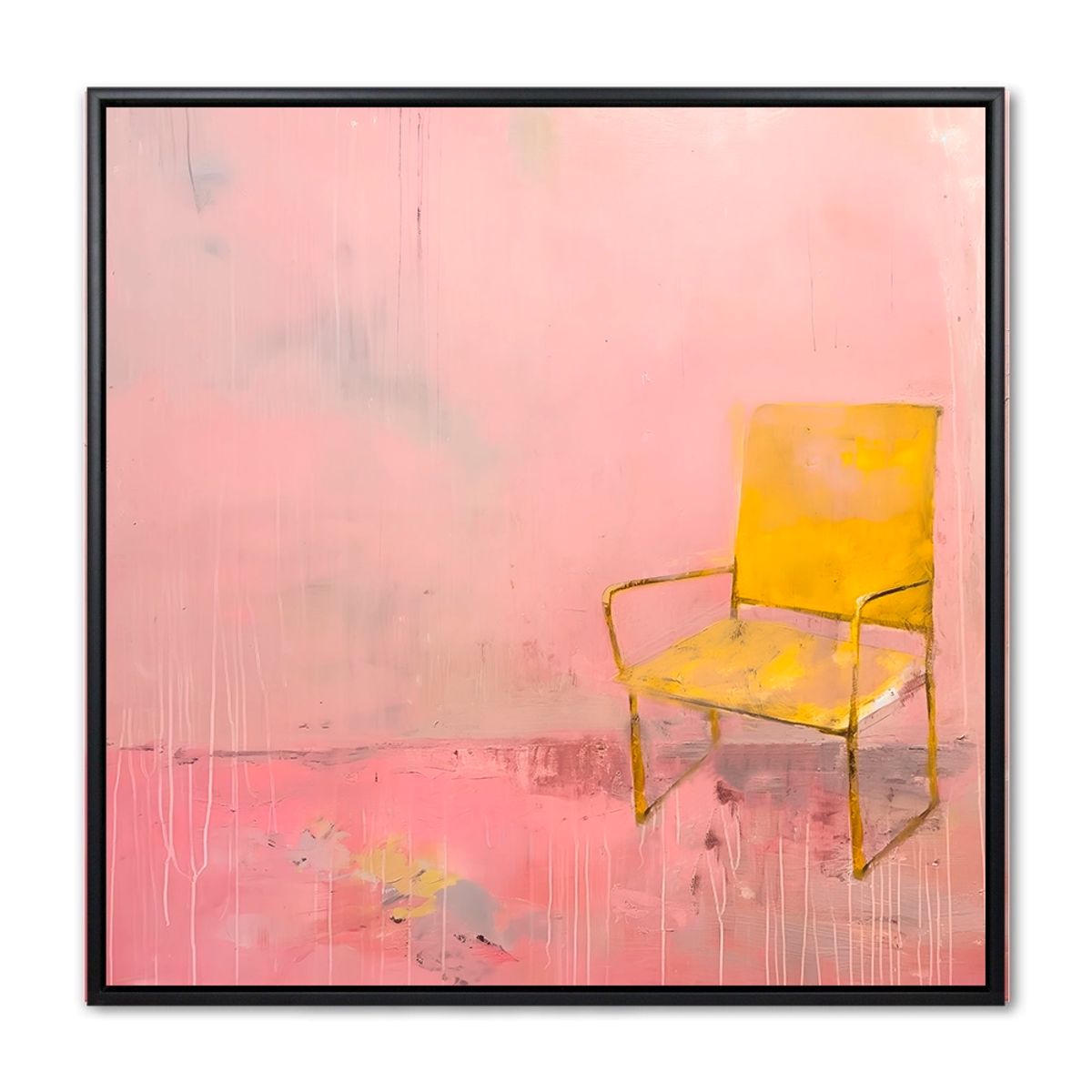 Blush Room - 60x60 cm. - Sort ramme