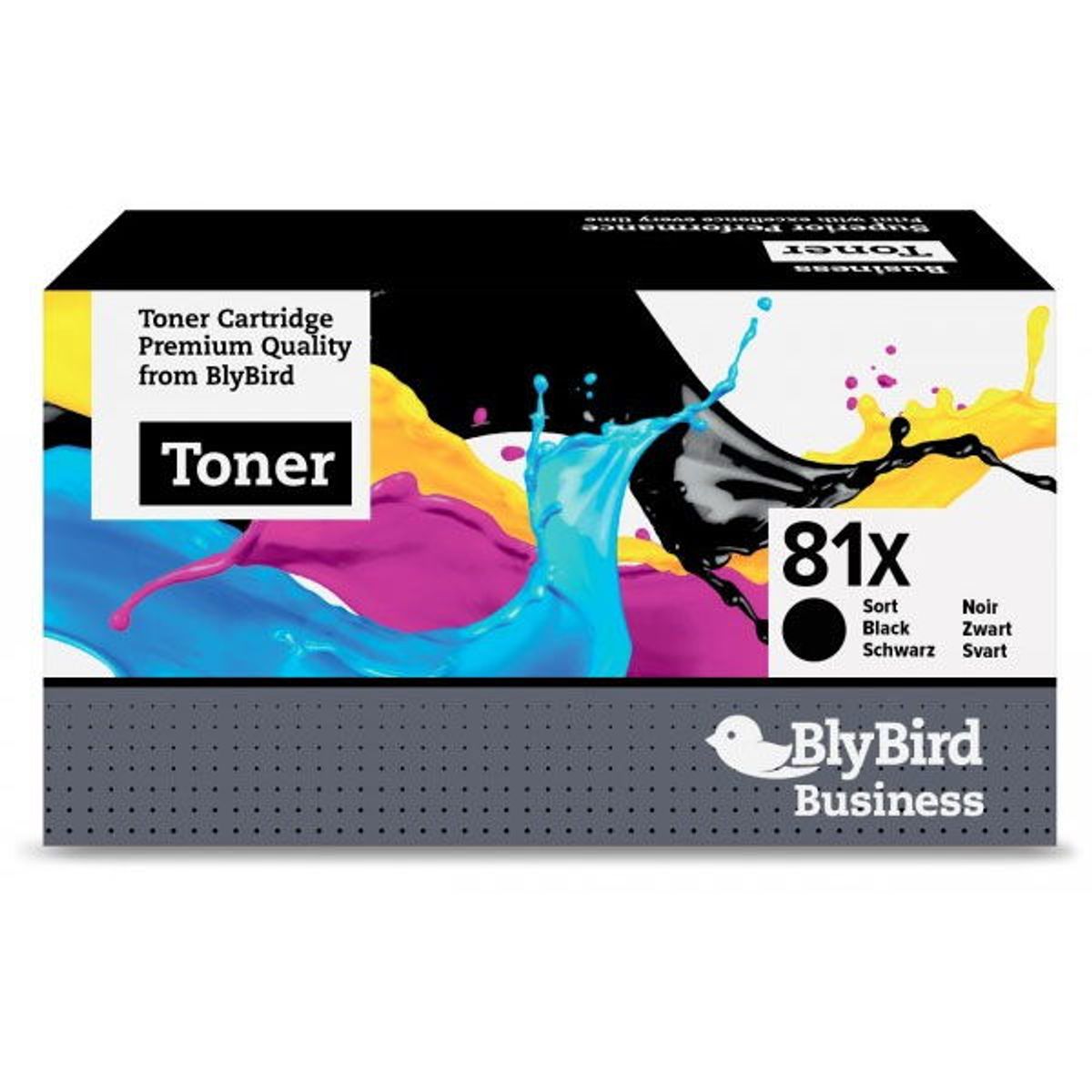 BlyBird 81x CF281X Sort Lasertoner, 25.000 sider