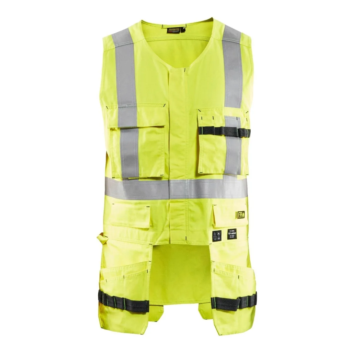 BLÅKLÄDER 3089 Multinorm værktøjsvest Inherent antiflame hi-vis gul Herre