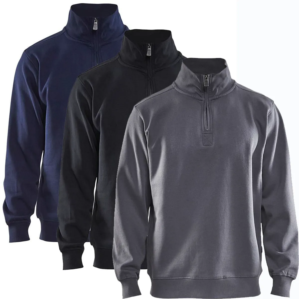 Blåkläder 3365 Sweatshirt half zip / Sweatshirt half zip - 3XL - Sort