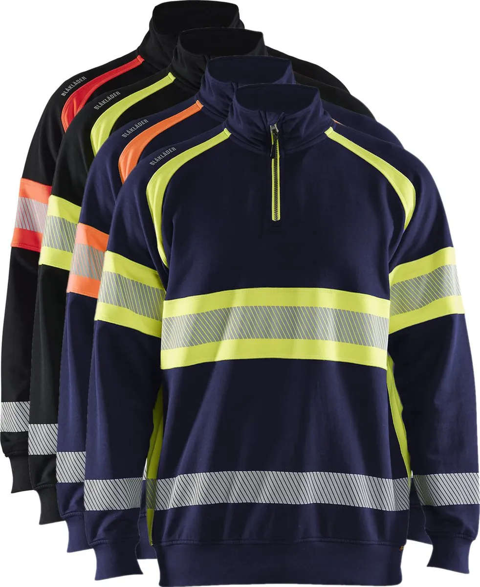 Blåkläder 3553 High vis Sweatshirt / High vis Sweatshirt - 3XL - Marineblå/High Vis Gul