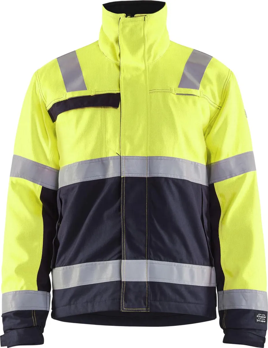 Blåkläder 4069 Multinorm VinterJakke / Multinorm VinterArbejdsjakke - 5XL - High Vis Gul/Marineblå